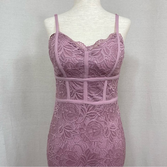 B.Darlin Rose Pink Lace Dress - Picture 2 of 4